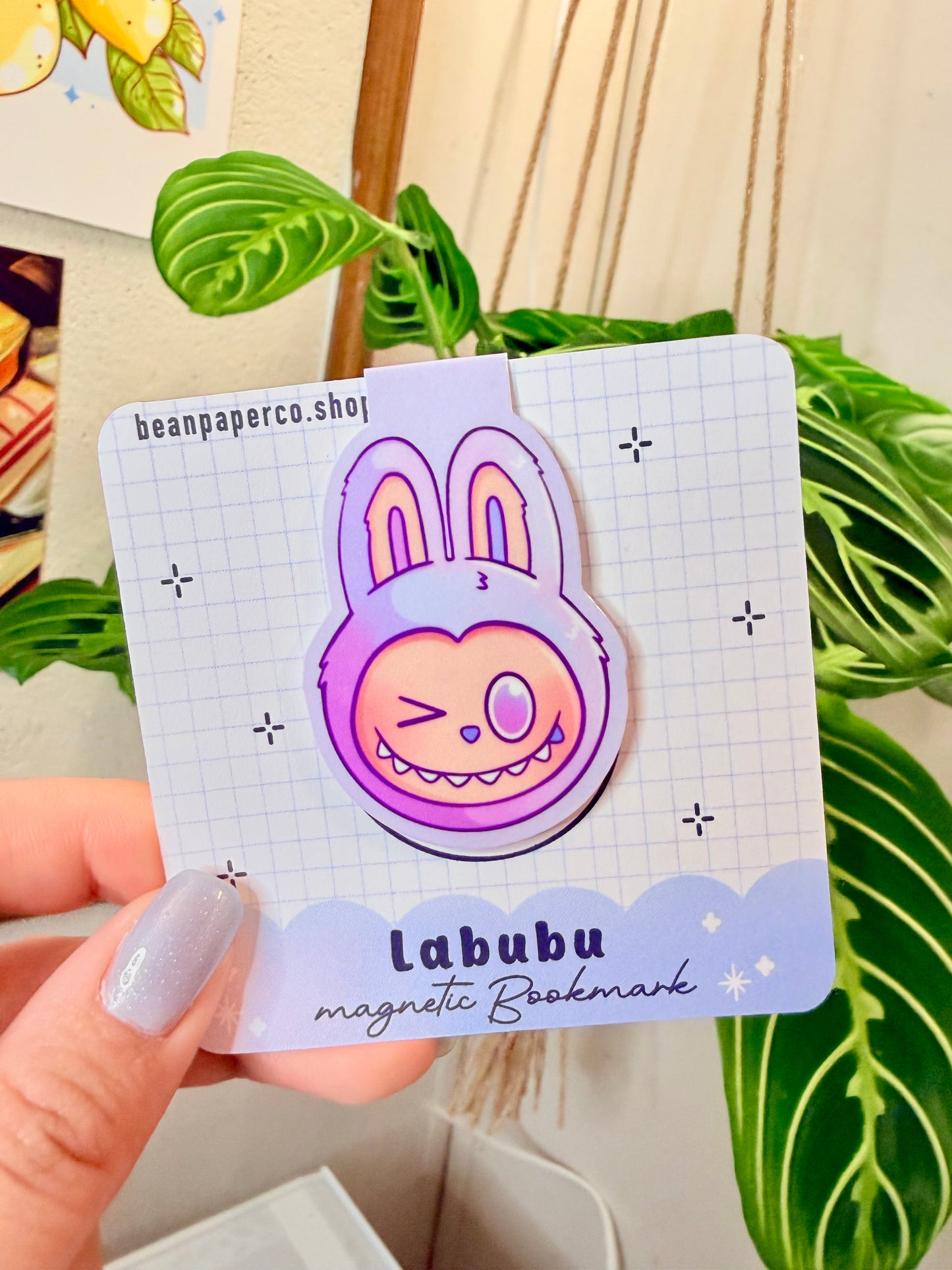 Labubu The Monsters Magnetic Bookmark featuring a cute bunny design, perfect for adding fun to your reading time.